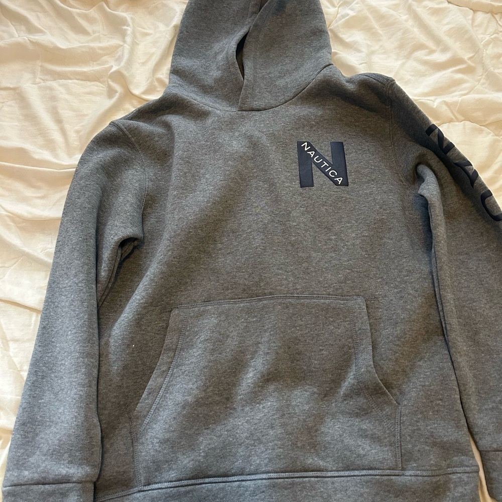 Nautica Gray Sweatshirt Casual Comfort
